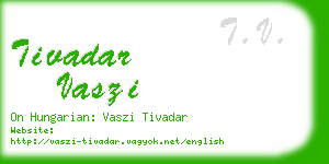 tivadar vaszi business card